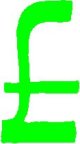 green pound sign